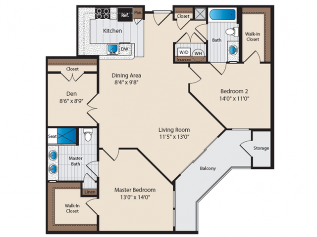 De Magnolia Two Bedroom Two Bathroom